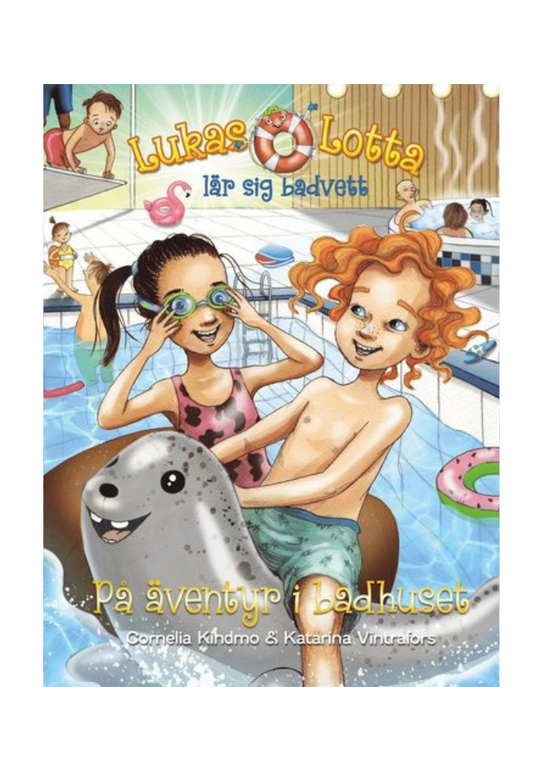 Lukas & Lotta lär sig badvett, på äventyr till badhuset