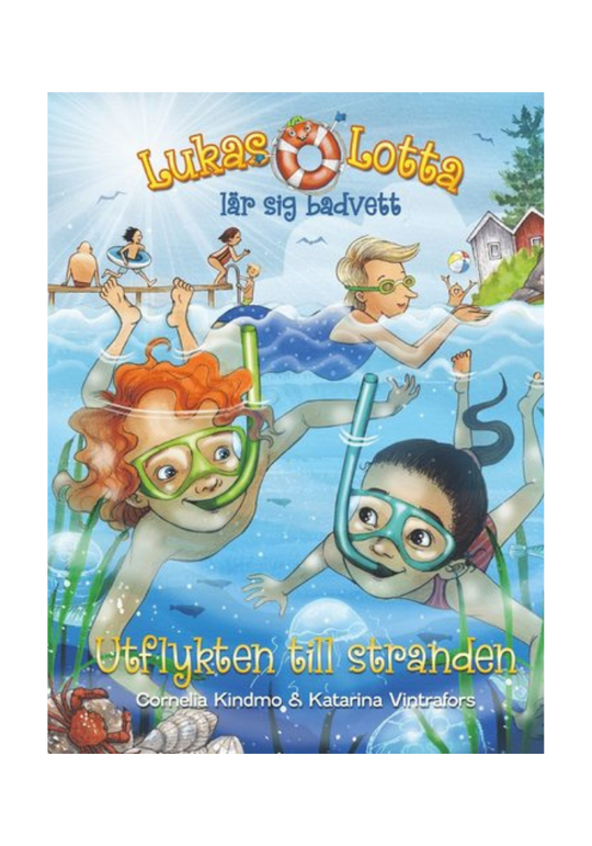 Lukas & Lotta lär sig badvett, utflykten till stranden